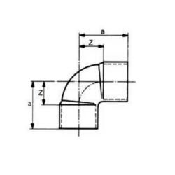 Conex Bänninger Kolano 90° dwukielichowe miedziane 22mm do lutowania Cu 5090022000000